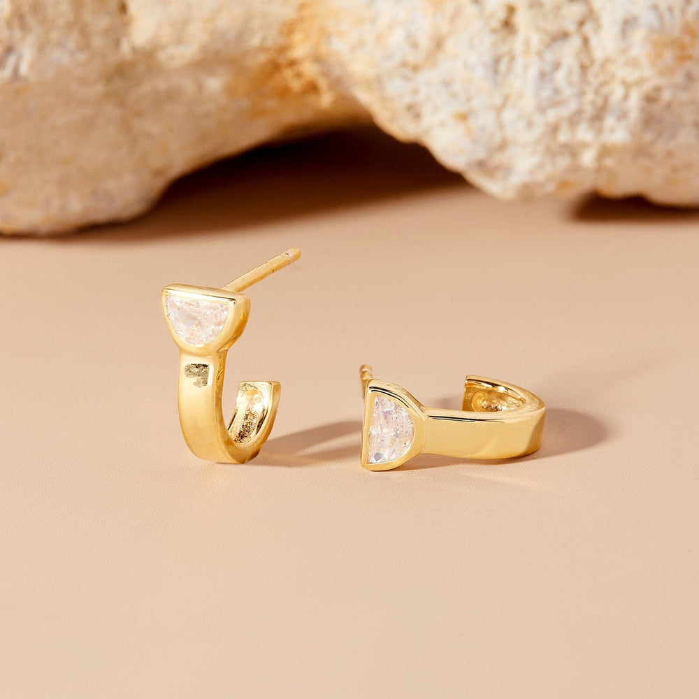 Golden Half Hoop Earrings | Women's Earrings | storets